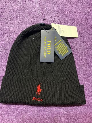 Gorro de lana “Polo Ralph Lauren” ( negro )