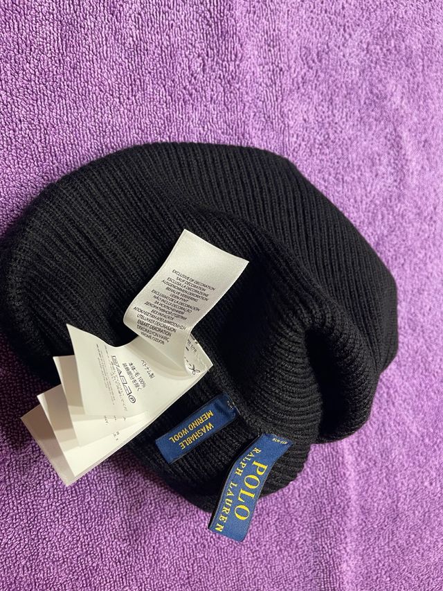 Gorro de lana “Polo Ralph Lauren” ( negro )