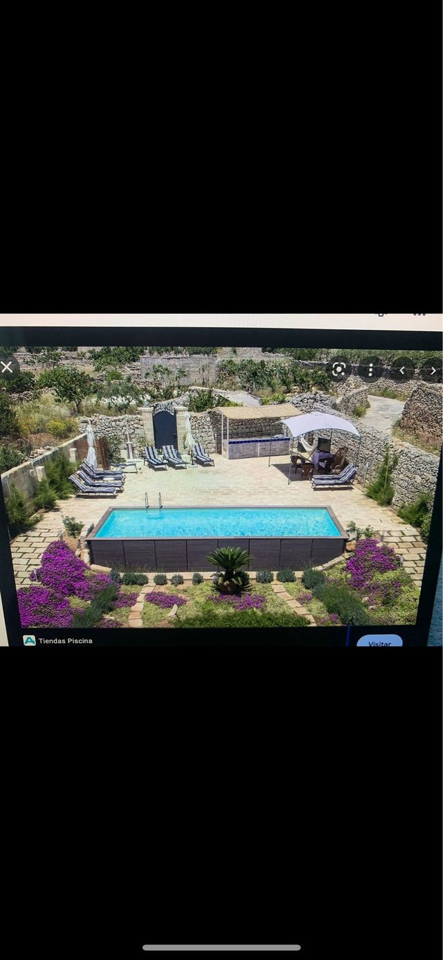 piscina elevada desmontable de lujo