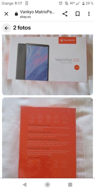 Tablet Vankyo MatrixPad S20, 10 pulgadas