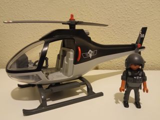 Helicóptero policia playmobil