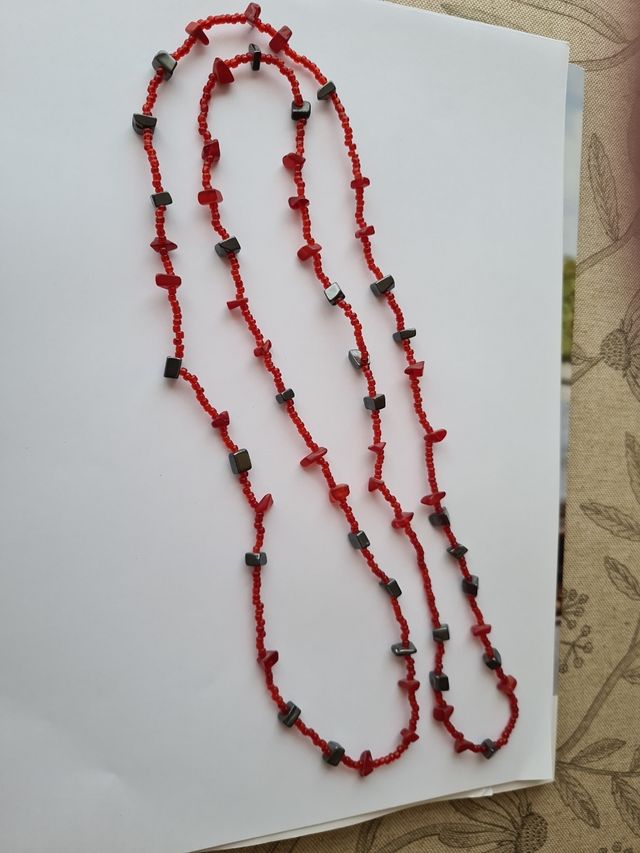 COLLAR BOLITAS CRISTAL BICOLOR 