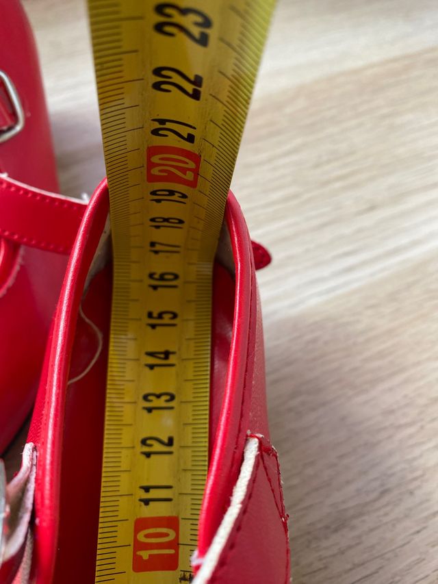 Zapatos tacón flamenco rojo 29 baile niña