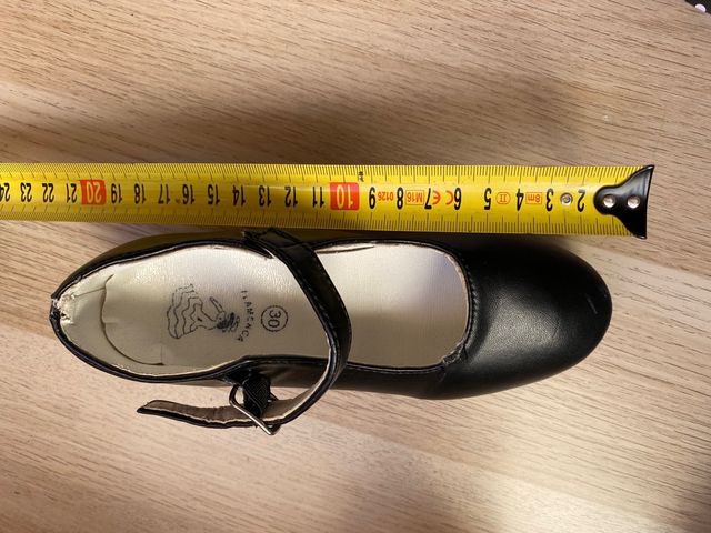 Zapatos tacon baile negro flamenca 30