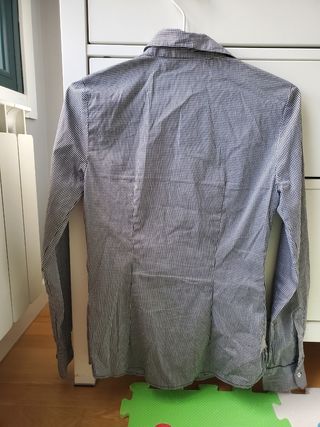 Camisa de cuadritos negra y blanca Zara