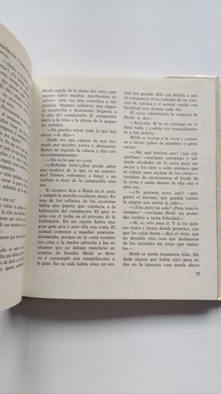Libro Heidi Juana Spyri 1964