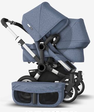 Carro Bugaboo Donkey 2 Gemelar Azul Melange