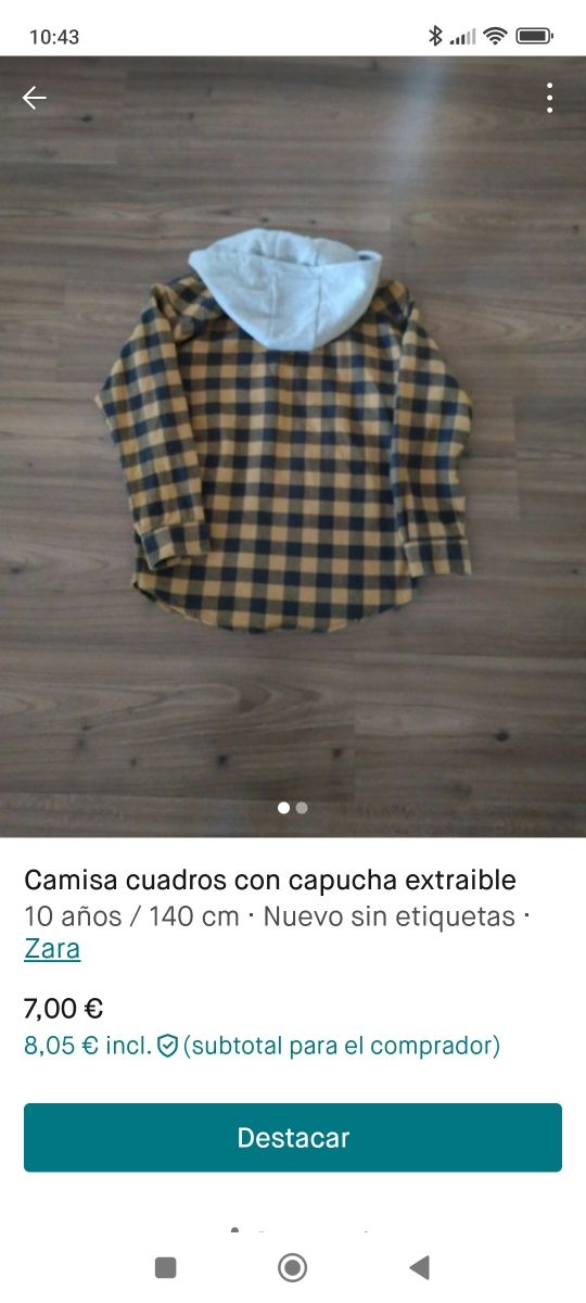 Camisa niño