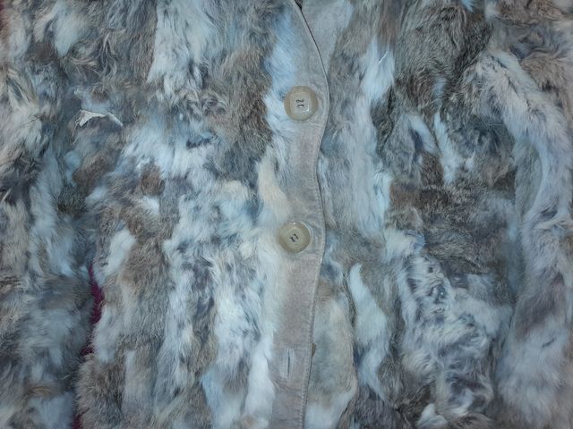 Chaquetón de piel de blanco