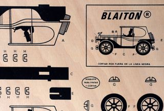 Maqueta para recortar y pintar. Coche clásico