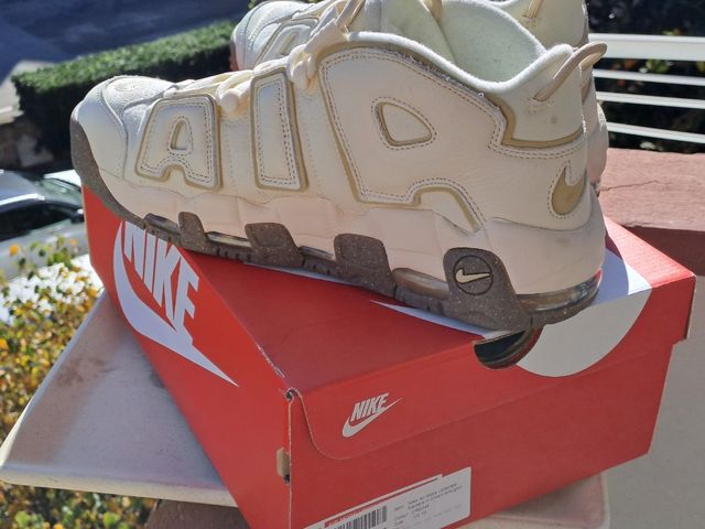 Nike uptempo uomo crema oro 45