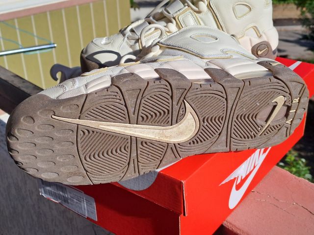 Nike uptempo uomo crema oro 45