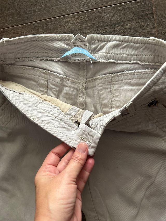 pantalon pana con cremallera tobilleros