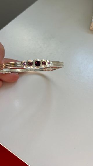 pulsera plata mujer equilibrium