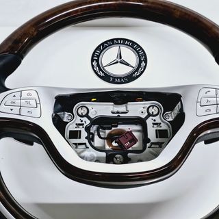 Volante Maybach Mercedes S madera negro con levas