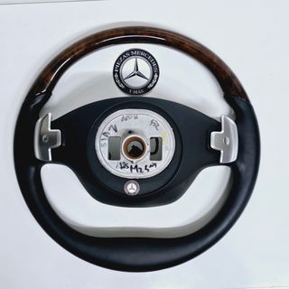 Volante Maybach Mercedes S madera negro con levas