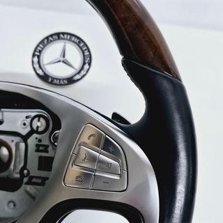 Volante Maybach Mercedes S madera negro con levas