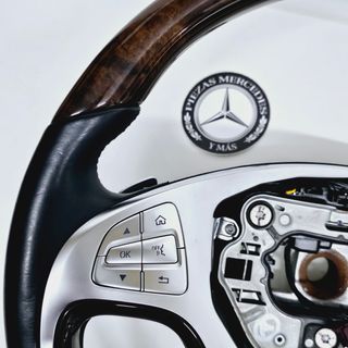 Volante Maybach Mercedes S madera negro con levas