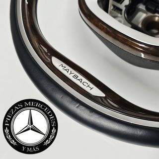 Volante Maybach Mercedes S madera negro con levas