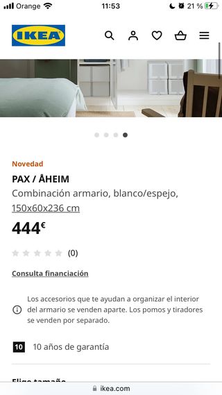 Armario Pax ikea leer descripción
