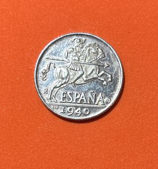 MONEDA PLATA 10 CENTIMOS ESPAÑA 1940