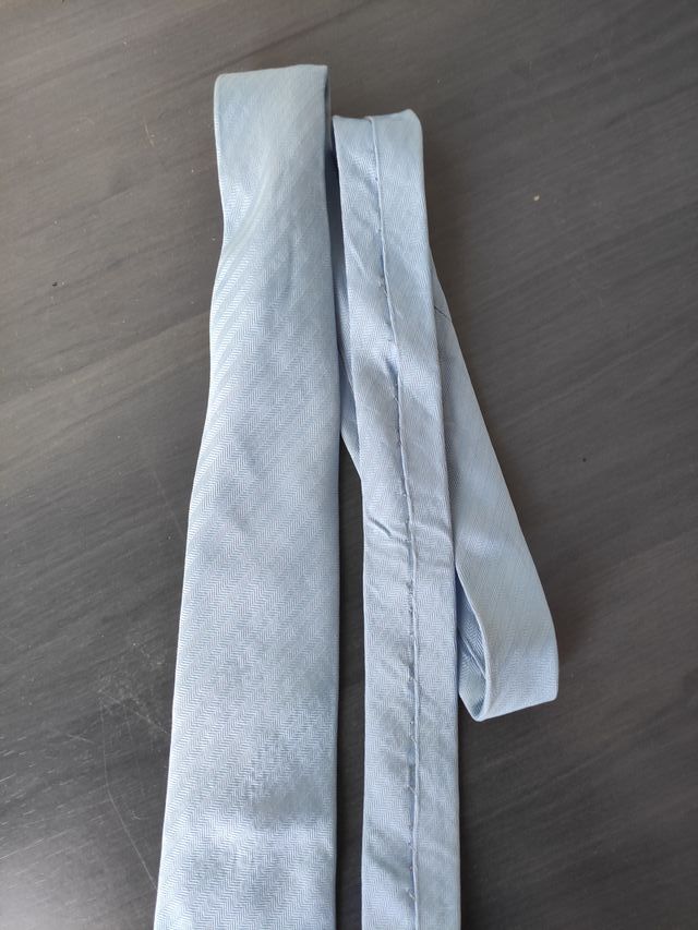 Corbata azul claro Seda