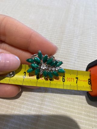 Pendientes plata malaquita y circonitas