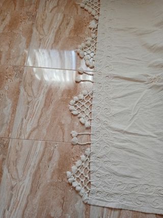 Cortina lino artesanal preciosa