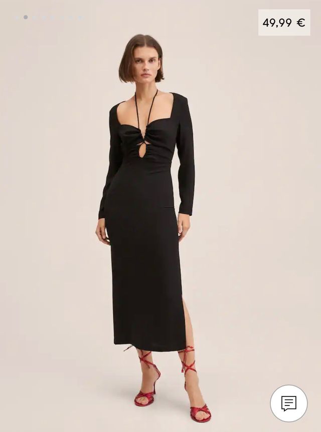 vestido detalle abertura 