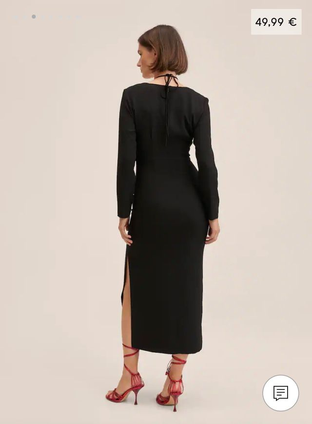 vestido detalle abertura 