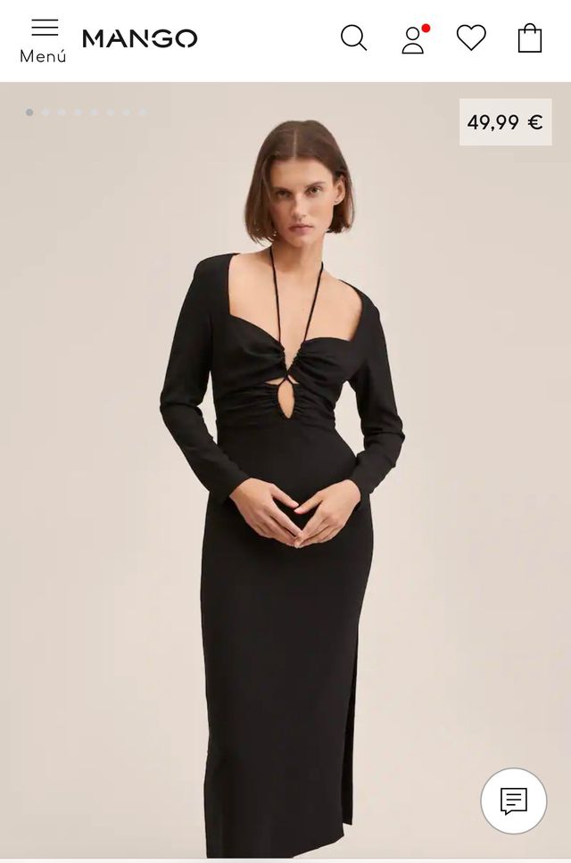 vestido detalle abertura 