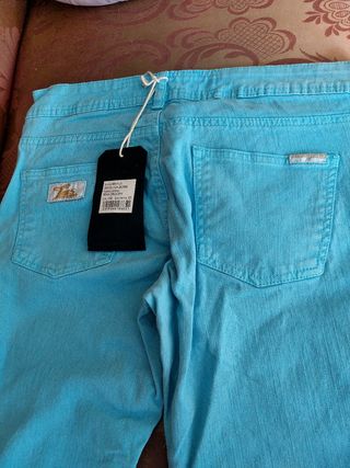 PANTALONES LOIS AZUL TURQUESA