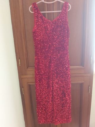 Vestido Rojo Shein Lentejuelas - NUEVO