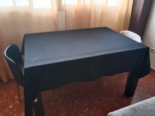 Mesa madera con metacrilato 