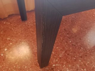Mesa madera con metacrilato 