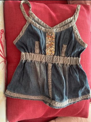 camiseta vintage vaquera de tirantes