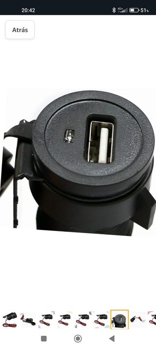 Cargador USB para motocicleta 