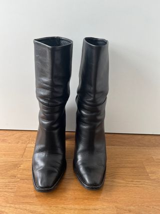 Botines piel negros. T37. Massimo DUtti