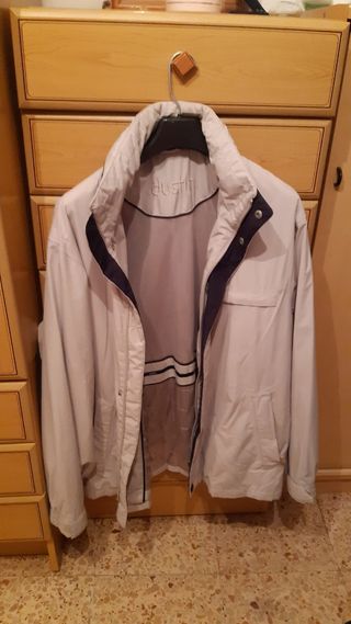 chubasquero gris/blanco marca Dustin talla L