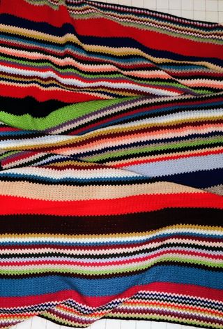 Muy rebajada!Manta crochet, hecha a mano