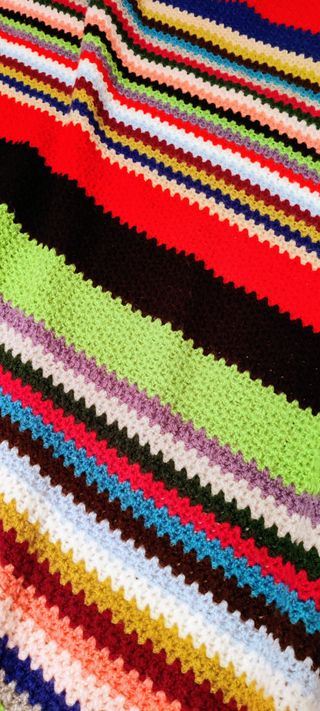 Muy rebajada!Manta crochet, hecha a mano