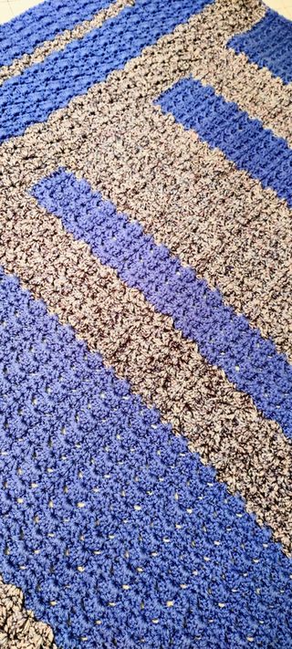 Manta de ganchillo, hecha a mano