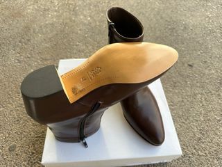 suela botin caballero tacon cubano de piel