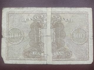 Colección de billetes antiguos de España.