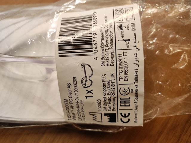 Occhiali protettivi antinfortunistica 3M