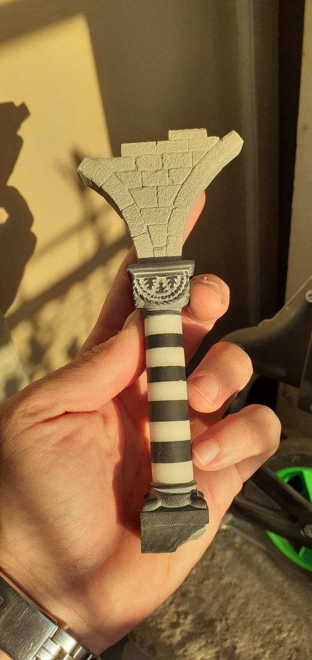 Colonna medievale - miniatura artistica in pietra