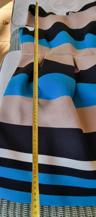 Vestido rayas evento Teria Yabar