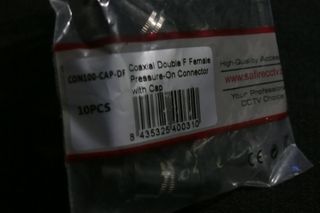 Conector coaxial de encaixe fêmea duplocom tamp