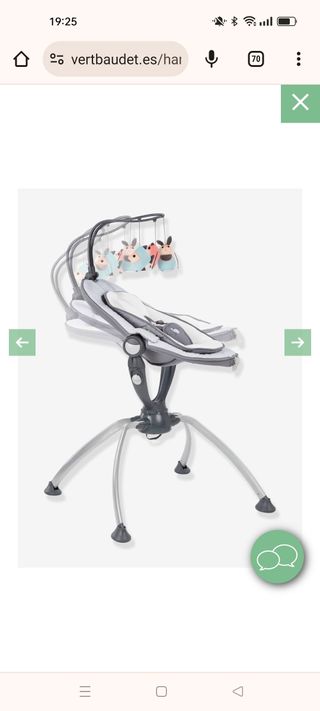 Hamaca BABYMOOV con arco de juegos