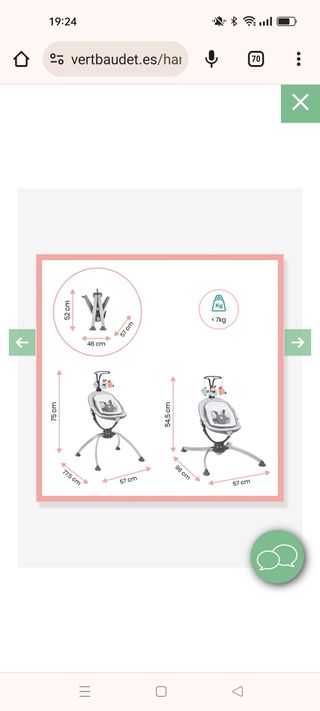 Hamaca BABYMOOV con arco de juegos